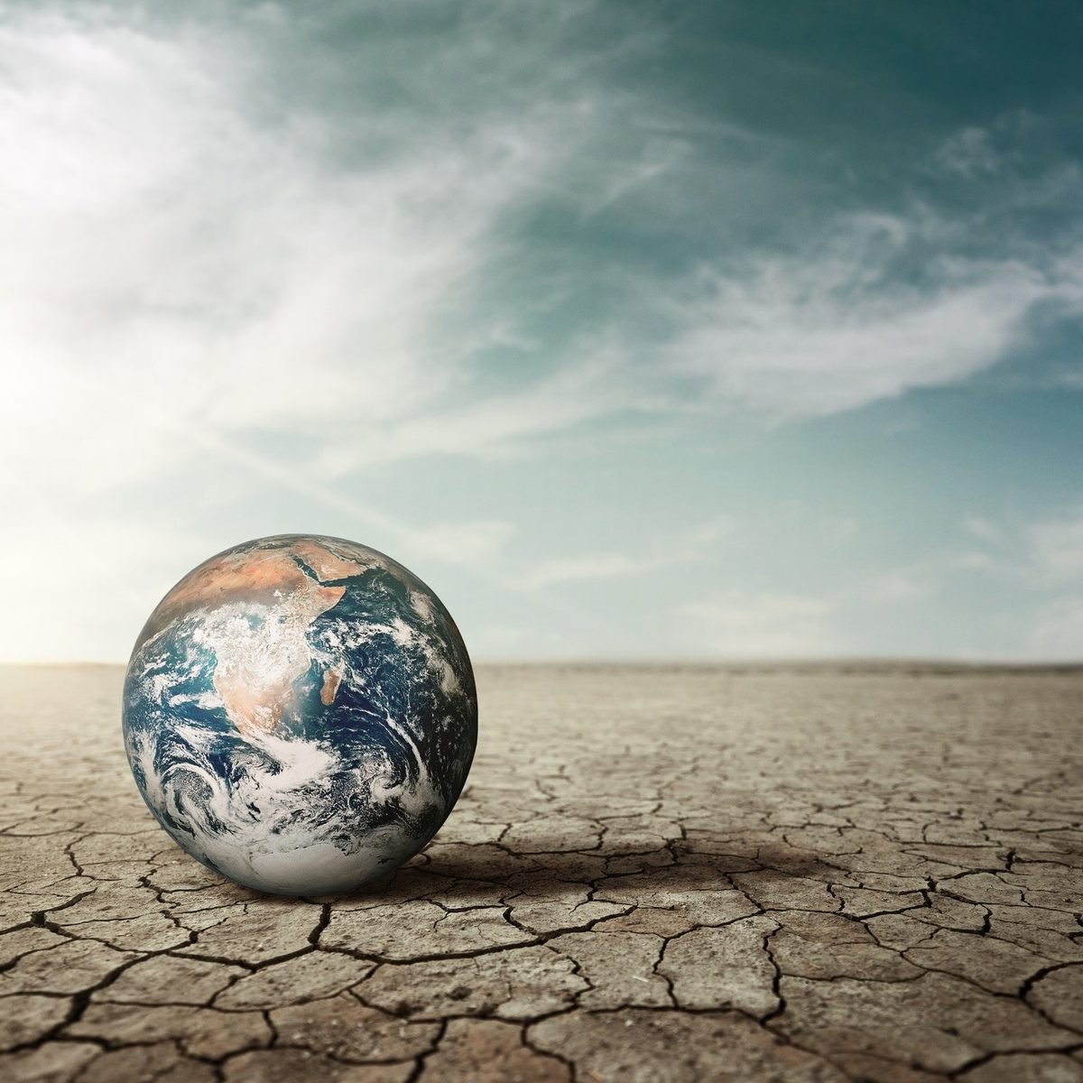 Earth on cracked soil — the crisis we face
